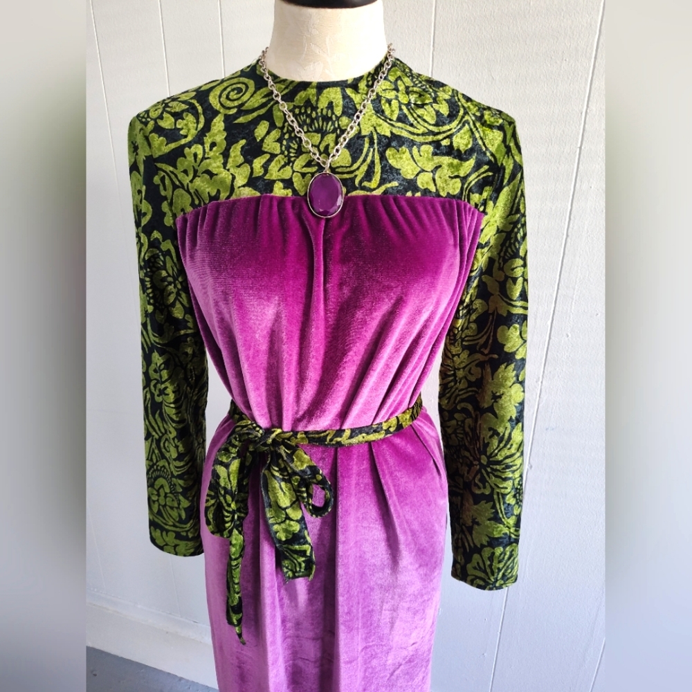 Handmade velvet dress